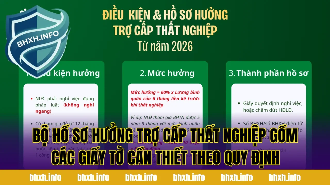 Bộ hồ sơ hưởng trợ cấp thất nghiệp gồm các giấy tờ cần thiết theo quy định