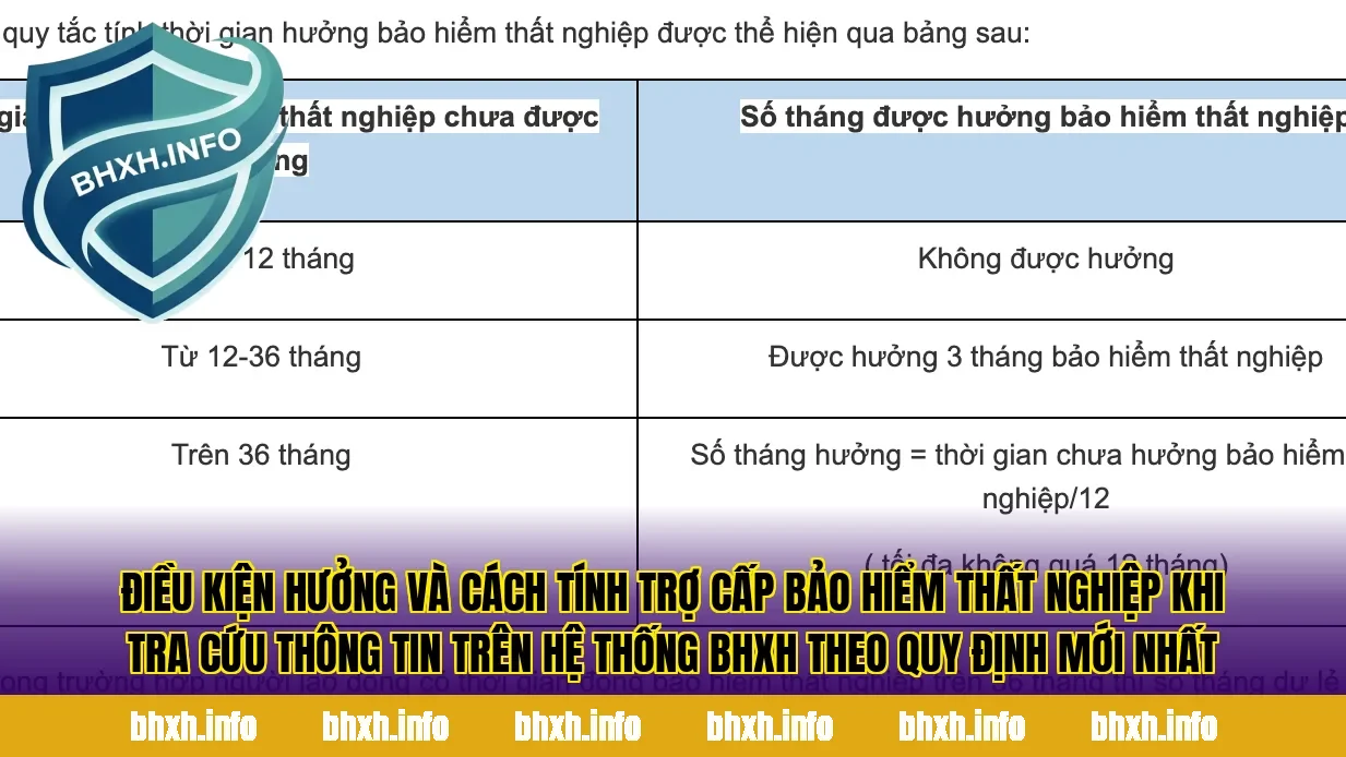 Điều kiện hưởng và cách tính trợ cấp bảo hiểm thất nghiệp khi tra cứu thông tin trên hệ thống BHXH theo quy định mới nhất