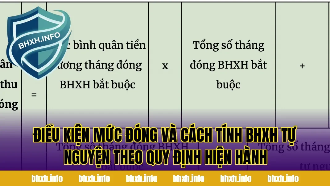 Điều kiện mức đóng và cách tính BHXH tự nguyện theo quy định hiện hành