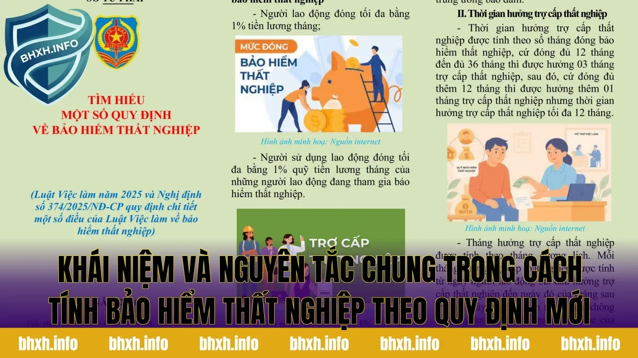 Khái niệm và nguyên tắc chung trong cách tính bảo hiểm thất nghiệp theo quy định mới