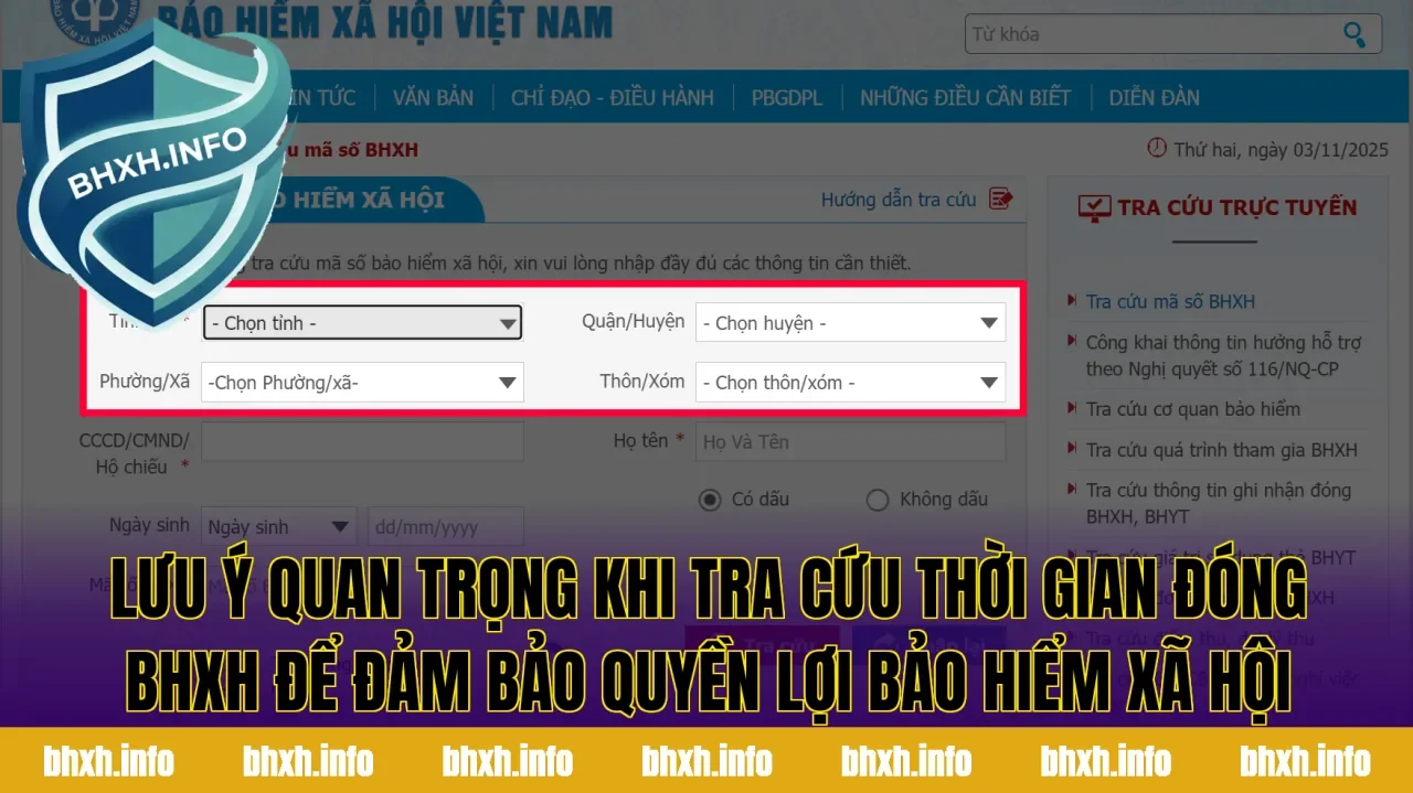 Lưu ý quan trọng khi tra cứu thời gian đóng BHXH để đảm bảo quyền lợi bảo hiểm xã hội
