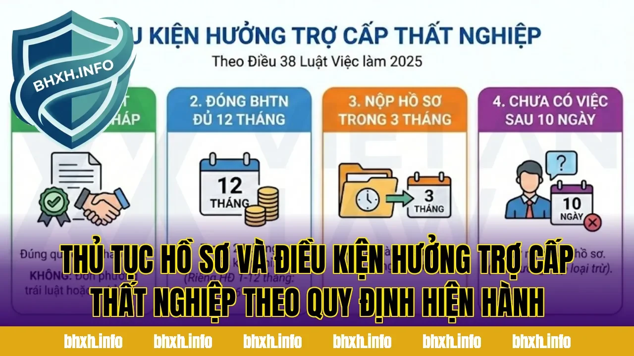 Thủ tục hồ sơ và điều kiện hưởng trợ cấp thất nghiệp theo quy định hiện hành